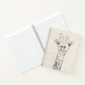 Giraffe Portrait Sketch Notizblock (Innenseite)