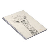 Giraffe Portrait Sketch Notizblock (Rechte Seite)