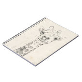 Giraffe Portrait Sketch Notizblock (Linke Seite)