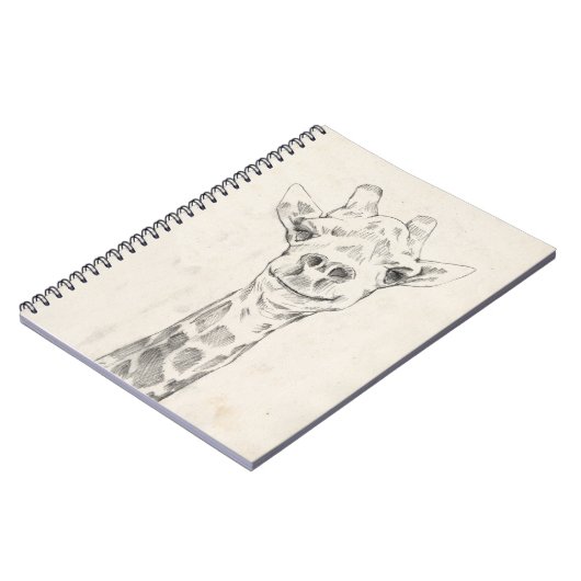 Giraffe Portrait Sketch Notizblock (Linke Seite)