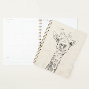 Giraffe Portrait Sketch Planer