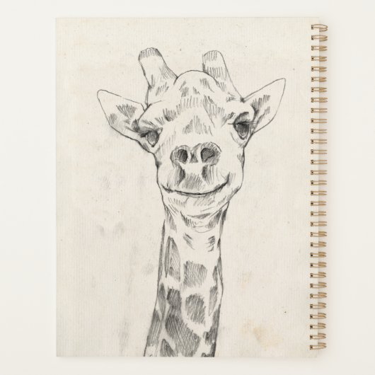 Giraffe Portrait Sketch Planer (Rückseite)