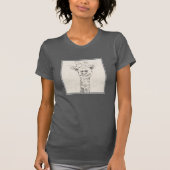 Giraffe Portrait Sketch T-Shirt (Vorderseite)