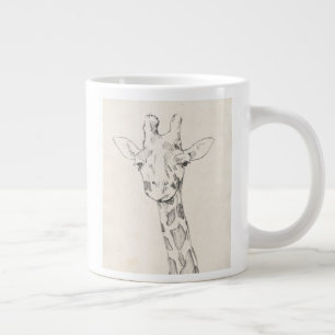 Giraffe-Portrait  Skizze Jumbo-Tasse