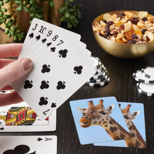 Giraffe Portrait Spielkarten (In Situ)