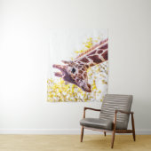 Giraffe Portrait Wandteppich (Beispiel)