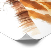 Giraffe Portrait Watercolor Poster (Ecke)