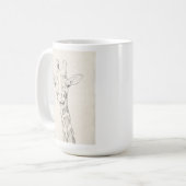Giraffe Portrait | Zeichnung Kaffeetasse (Vorderseite Links)