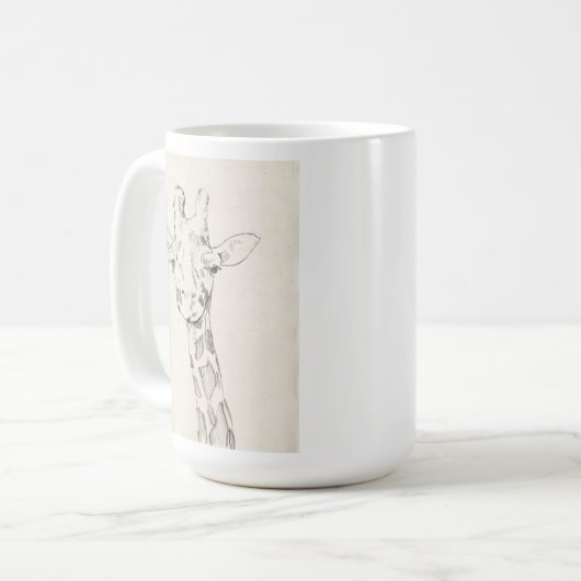 Giraffe Portrait | Zeichnung Kaffeetasse (Vorderseite Links)