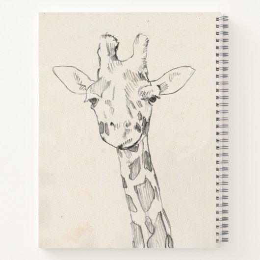 Giraffe Portrait | Zeichnung Notizblock (Rückseite)