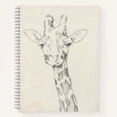Giraffe Portrait | Zeichnung Notizblock (Vorderseite)