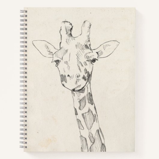 Giraffe Portrait | Zeichnung Notizblock (Vorderseite)