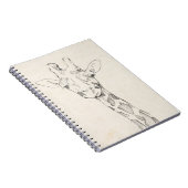 Giraffe Portrait | Zeichnung Notizblock (Rechte Seite)