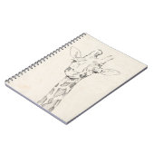 Giraffe Portrait | Zeichnung Notizblock (Linke Seite)