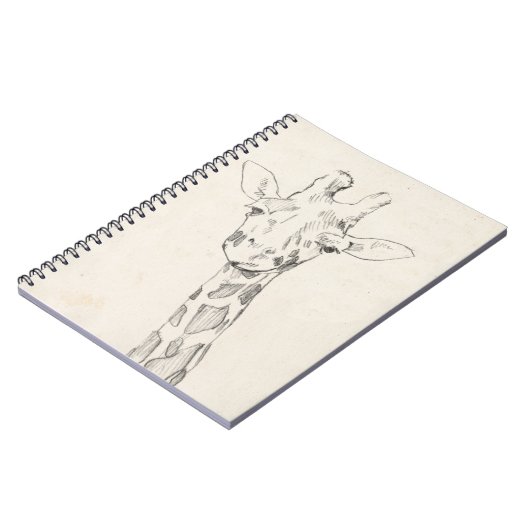 Giraffe Portrait | Zeichnung Notizblock (Linke Seite)