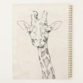 Giraffe Portrait | Zeichnung Planer (Rückseite)