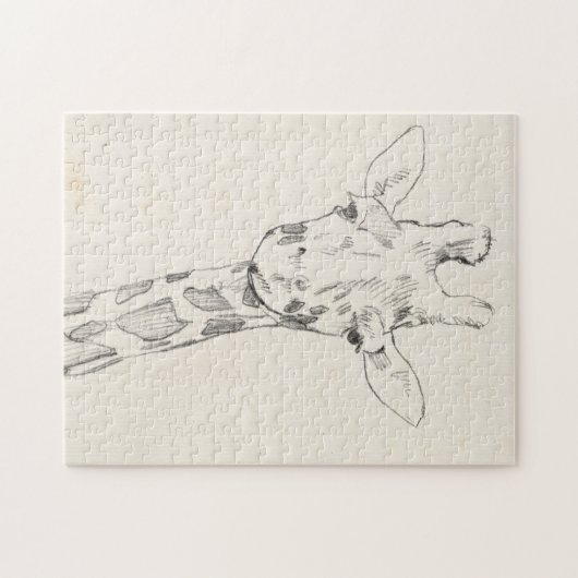 Giraffe Portrait | Zeichnung Puzzle (Horizontal)