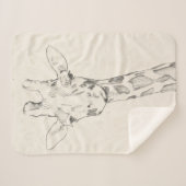 Giraffe Portrait | Zeichnung Sherpadecke (Vorderseite (Horizontal))