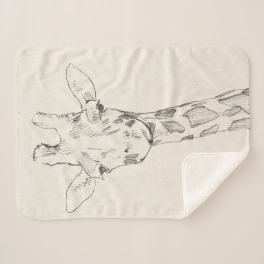 Giraffe Portrait | Zeichnung Sherpadecke (Vorderseite (Horizontal))