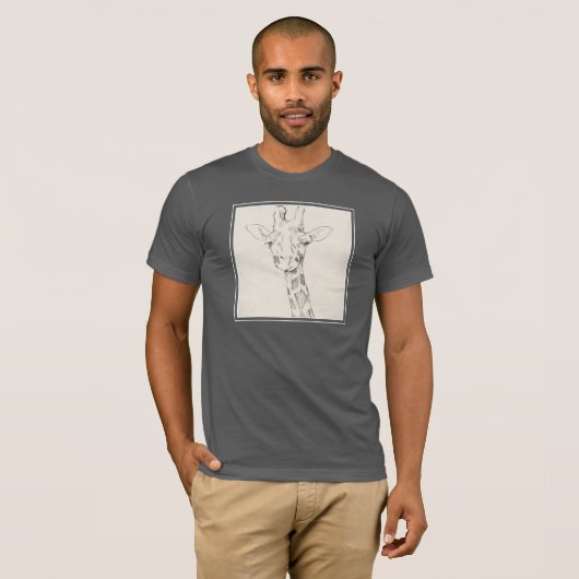 Giraffe Portrait | Zeichnung T-Shirt (Vorne ganz)