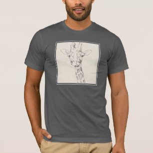 Giraffe Portrait   Zeichnung T-Shirt