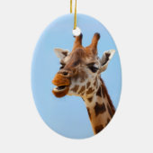 Giraffe Portraitdekoration Keramik Ornament (Hinten)