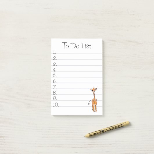 Giraffe Post-it Klebezettel (Auf Schreibtisch)