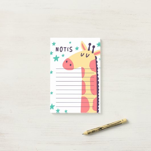 Giraffe Post-It-Notes Post-it Klebezettel (Auf Schreibtisch)