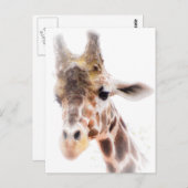 Giraffe Postkarte (Vorne/Hinten)