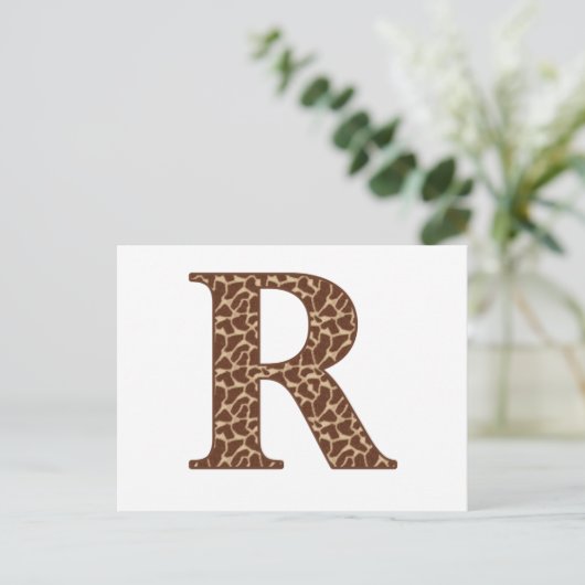 Giraffe Postkarte (Stehend Vorderseite)