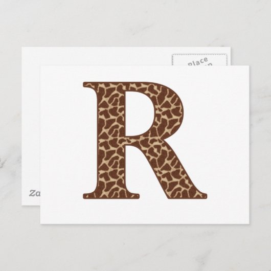 Giraffe Postkarte (Vorne/Hinten)