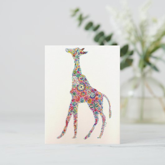 Giraffe Postkarte (Stehend Vorderseite)