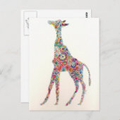 Giraffe Postkarte (Vorne/Hinten)