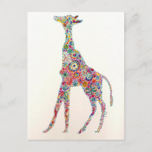 Giraffe Postkarte
