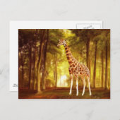 Giraffe Postkarte (Vorne/Hinten)