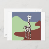 GIRAFFE POSTKARTE (Vorne/Hinten)