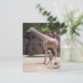 Giraffe Postkarte (Stehend Vorderseite)