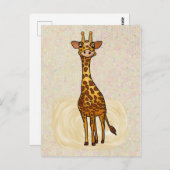 Giraffe Postkarte (Vorne/Hinten)