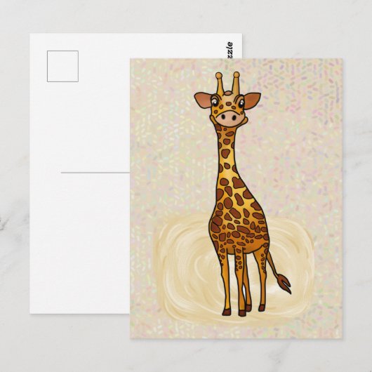 Giraffe Postkarte (Vorne/Hinten)