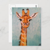 Giraffe Postkarte (Vorne/Hinten)