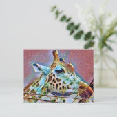 GIRAFFE POSTKARTE (Stehend Vorderseite)