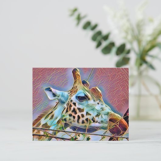 GIRAFFE POSTKARTE (Stehend Vorderseite)