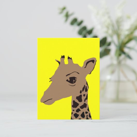 Giraffe Postkarte (Stehend Vorderseite)
