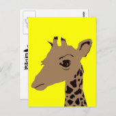 Giraffe Postkarte (Vorne/Hinten)