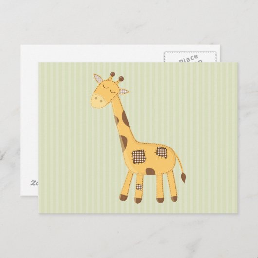Giraffe Postkarte (Vorne/Hinten)