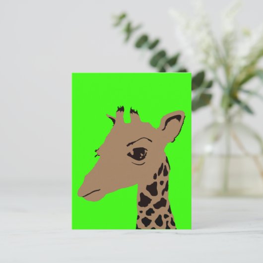 Giraffe Postkarte (Stehend Vorderseite)