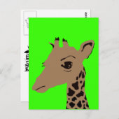 Giraffe Postkarte (Vorne/Hinten)