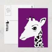 Giraffe Postkarte (Vorne/Hinten)