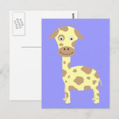 Giraffe Postkarte (Vorne/Hinten)