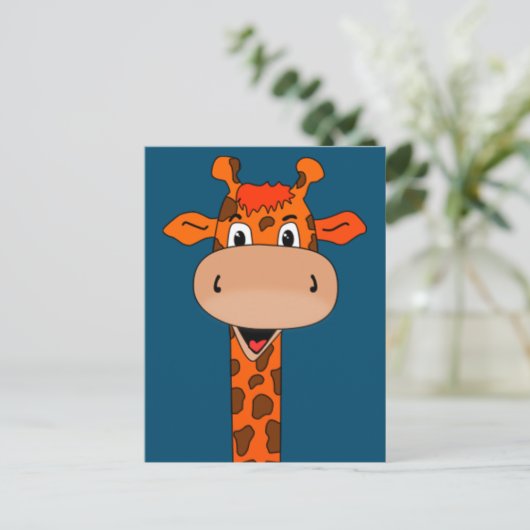 Giraffe Postkarte (Stehend Vorderseite)